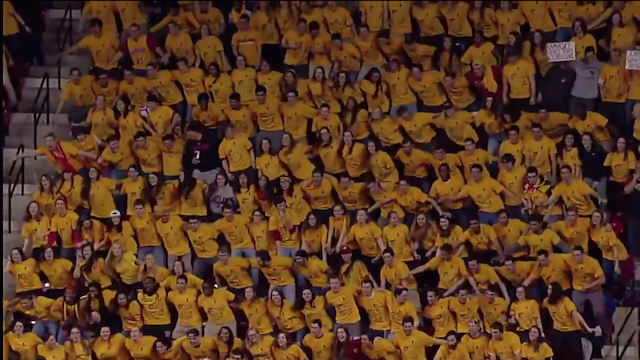 Entire Maryland Basketball Student Section Executes Awesome Flash Mob Dance Routine
