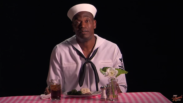 Dikembe Mutombo Dresses Up as Sailor for Hilariously Important PSA on Jimmy Kimmel Live
