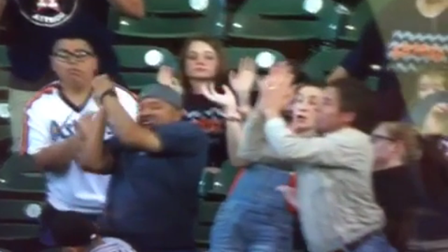 Unlucky Houston Astros Fan Gets Blasted in the Face by Home Run Ball