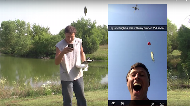 Watch a Lazy Man With No Honor Catch a Fish Using Only His Drone