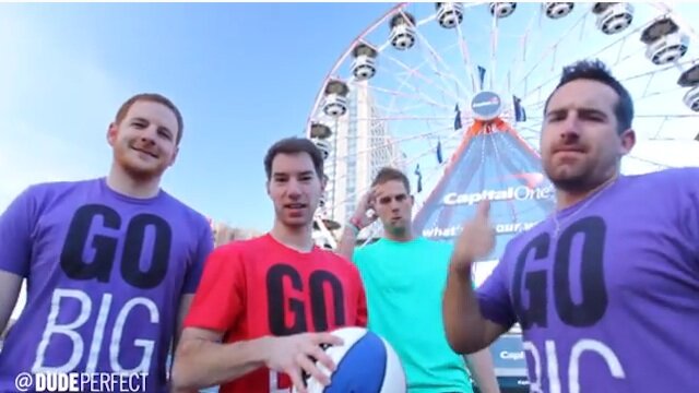 Dude Perfect Trick Shots at Final Four Ferris Wheel
