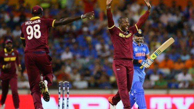 West Indies India Cricket World Cup bowling out