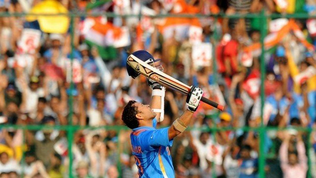 Indian cricket Sachin Tendulkar blue