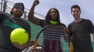 Watch Serena Williams Join Powers With Dude Perfect For Some Amazing Tennis Trick Shots