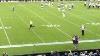 Fan Runs On Field At CFL Opener, Hilariously Gets Taken Out By Player