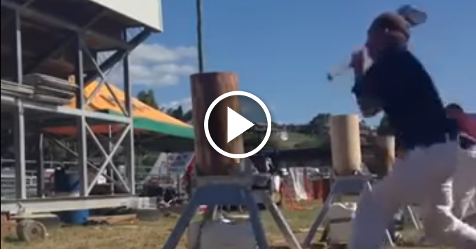 One-Armed Man Absolutely Destroys Lumberjack Competition