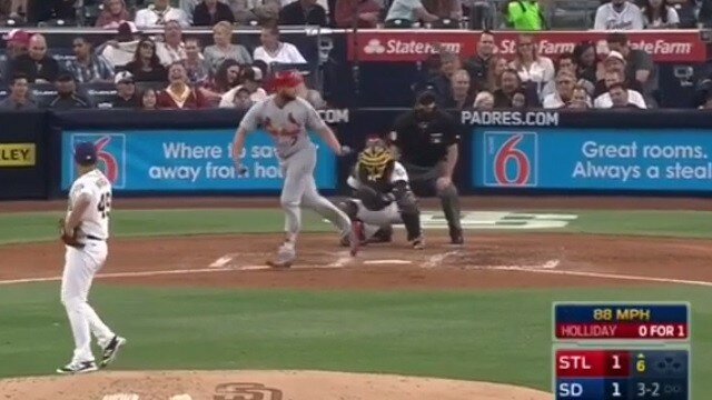 Watch St. Louis Cardinals\' Matt Holliday Nearly Decapitate Umpire With Accidental Bat Flip