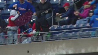As It Turns Out, An Umbrella Isn't An Effective Tool To Catch A Foul Ball With