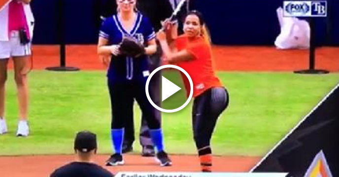 Marcell Ozuna's Wife Genesis Turns Heads After Hitting Home Run During WAG Game