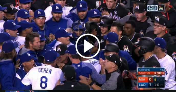 Benches Clear During Marlins Vs. Dodgers — Both Managers Ejected