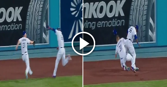 Dodgers' Joc Pederson Leaves Game After Violent Outfield Collision With Yasiel Puig