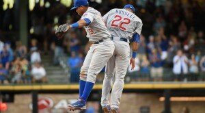 Chicago Cubs Starlin Castro Addison Russell Celebrating