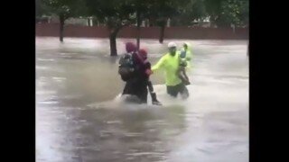 UFC Heavyweight Derrick Lewis Helps Rescue Stranded People During Hurricane Harvey