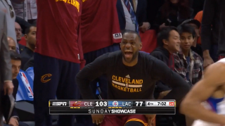 Watch LeBron James Lose His Mind After Kyrie Irving Nails Epic Three