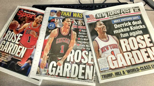 New York Knicks\' Acquisition Of Derrick Rose Brings Same Headline From Local Papers