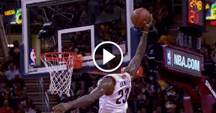 Watch LeBron James Finish Alley-Oop With Absolutely Monstrous Slam