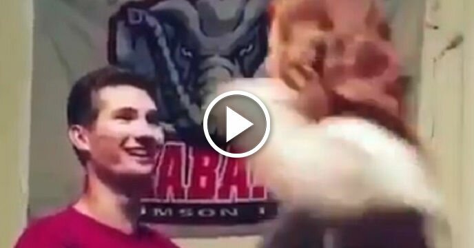 Alabama Fan Dares His Girlfriend to Hit Him in the Face, Takes a Left Cross to the Mug