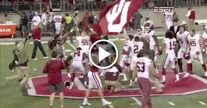 Baker Mayfield Plants Oklahoma Flag After Revenge Win Over Ohio State
