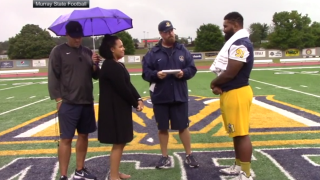 Murray State Football Player Married By Coach on Field After Practice