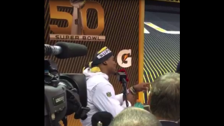 Cam Newton Busts A Freestyle While Talking To Media On Opening Night Of Super Bowl Week
