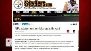  Steelers Wide Receiver Martavis Bryant Suspended For 1 Year 
