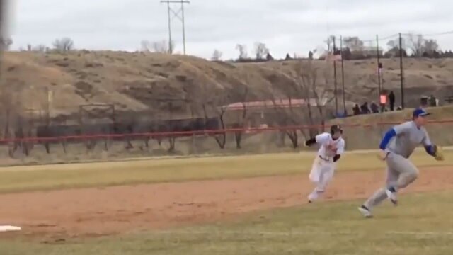 High School Baseball Player Comes Nowhere Close to Touching Third Base Before Scoring