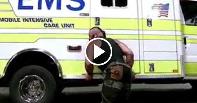 WWE Wants You to Believe That Braun Strowman Flipped an Ambulance All By Himself