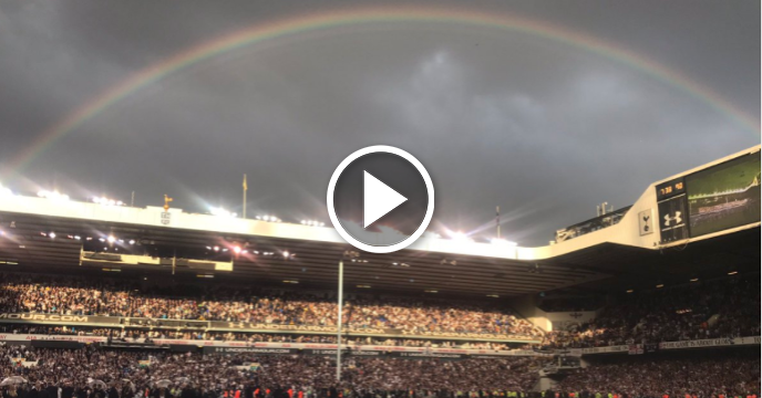 Rainbow Appears Over White Hart Lane After Tottenham Defeat Manchester United in Stadium Sendoff