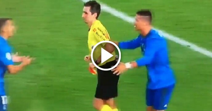 Cristiano Ronaldo Shoves Referee After Receiving Second Yellow Card Against Barcelona