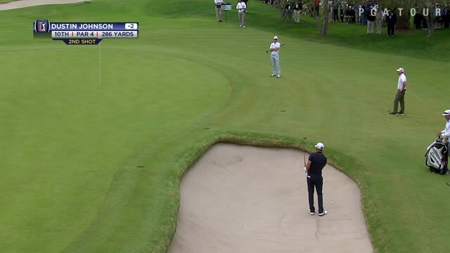 PGA TOUR | Dustin Johnson's bunker shot sets up another birdie at Northern Trust